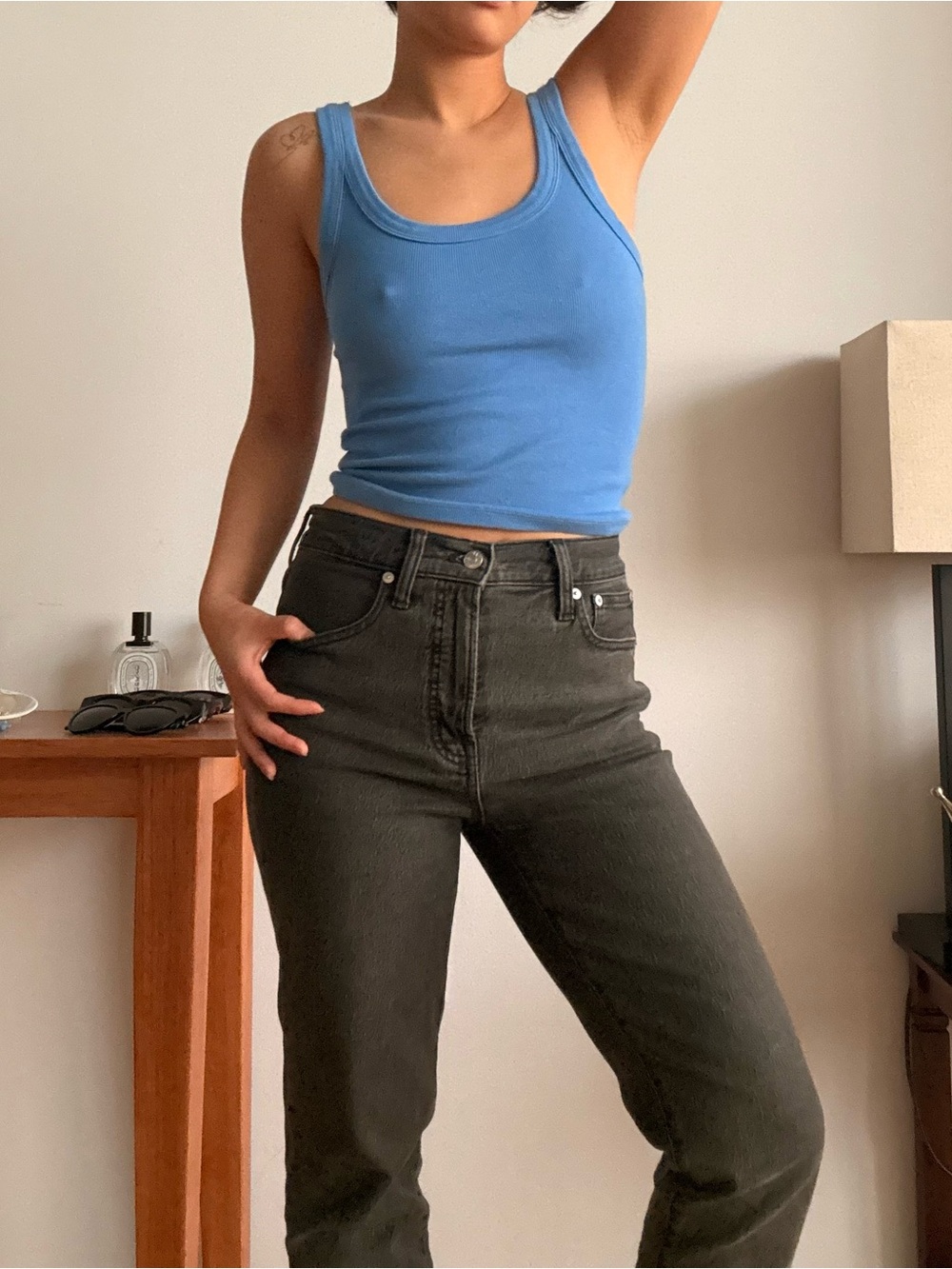 Madewell Women's Straight Leg Gray Jeans - Picture 6 of 6